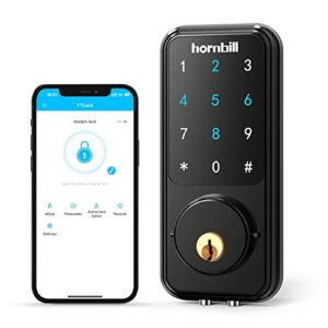 Smart Lock Keyless Entry Deadbolt Door Lock, Digital Electronic Bluetooth Deadbolt Door Lock with Keypad, Smart Locks Front Door Works with APP, Code and eKey Auto Lock for Homes
