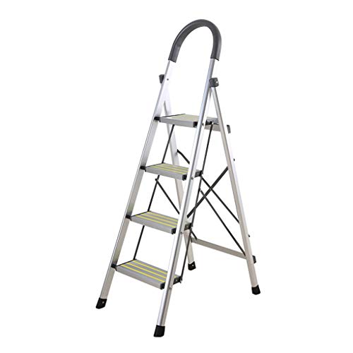 Lightweight Foldable Portable Aluminum Alloy Step Ladder for Indoor Household Folding Herringbone Ladder Four-Five-six-Step Multifunctional Mobile Stair Stool Chair Thickening for Outdoor Indoor Use ( | The Storepaperoomates Retail Market - Fast Affordable Shopping