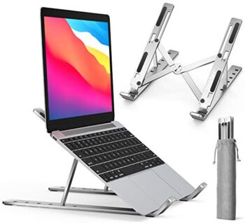 Laptop Stand, iVoler Laptop Holder Riser Computer Tablet Stand, 6 Angles Adjustable Aluminum Ergonomic Foldable Portable Desktop Holder Compatible with MacBook,iPad, HP, Dell, Lenovo 10-15.6” Silver | The Storepaperoomates Retail Market - Fast Affordable Shopping
