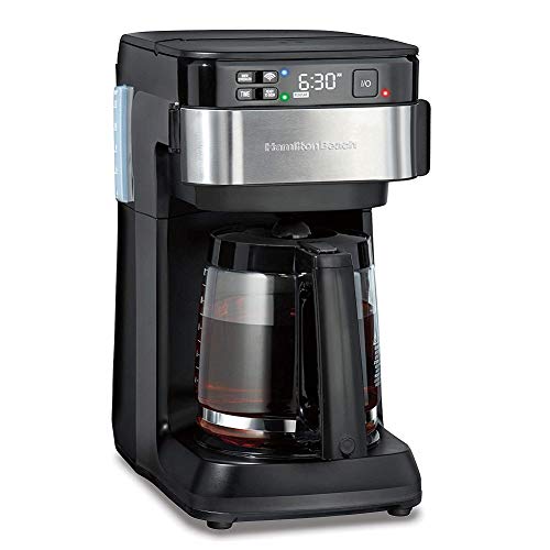 Hamilton Beach Works with Alexa Smart Coffee Maker, Programmable, 12 Cup Capacity, Black and Stainless Steel (49350) – A Certified for Humans Device | The Storepaperoomates Retail Market - Fast Affordable Shopping