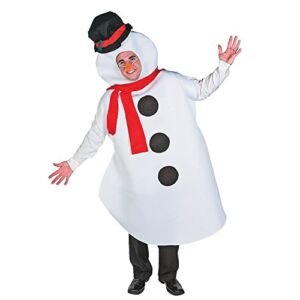 Adult Snowman Costume for Christmas – Apparel Accessories White