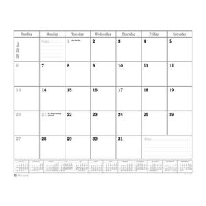 Dacasso Monthly Calendar Refill, 24.5 x 16, White