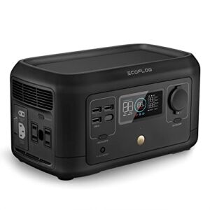 EF ECOFLOW Portable Power Station River Mini, 210Wh Backup Lithium Battery, Fast Charging, 110V/300W AC Outlets, DC and USB Ports, Solar Generator for Outdoor Camping Travel Hunting Emergency