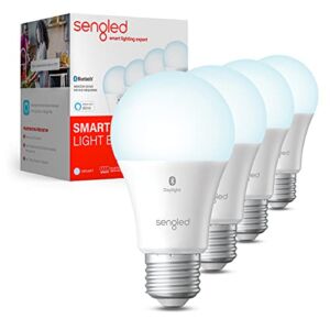 Sengled Smart Light Bulb, Bluetooth Mesh Smart Bulb That Works with Alexa Only, Standard A19, Dimmable Daylight 5000K, E26 60W Equivalent 800LM, 4 Pack – A Certified for Humans Device