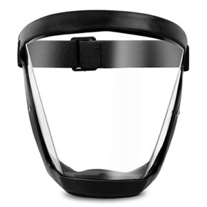 Super Protective Face Shield Anti-Fog Full Face Safety Shield Unisex All-Inclusive Face Protection with Detachable Flter (Black)