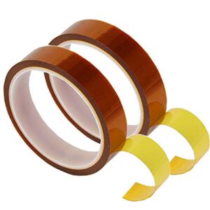 2 Rolls 20mm X 33m 108ft Heat Vinyl Press Tape,Heat Resistant Sublimation Tape for Heat Transfer,High Temperature Tape for Electronics Masking,Soldering, Protecting Circuit Board