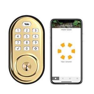 Yale Security Real Living Keypad Deadbolt with August Assure Polished Brass
