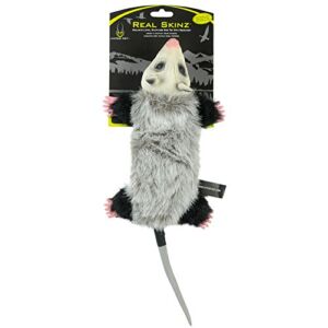 Hyper Pet Real Skinz Plush Dog Toy with Squeaker, Opossum