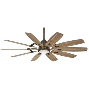 Minka-Aire F864L-HBZ Barn 65 Ceiling Fan with LED Light and DC Motor in Heirloom Bronze Finish…