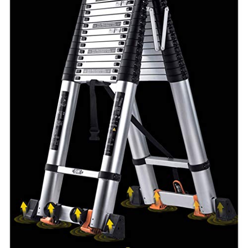 NEOCHY Lightweight Foldable Portable Folding Telescoping Ladder 23 FT One Button Retraction Aluminum Telescopic Extension Extendable Ladder Slow Down Design (Size : 23ft) | The Storepaperoomates Retail Market - Fast Affordable Shopping