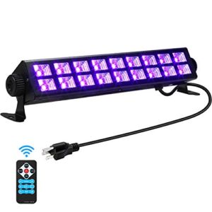 18 LED Black Light, 54W LED UV Bar Blacklight with Remote Control, Light Up 20x20ft for Glow Parties Party Lights Glow in The Dark Party Supplies