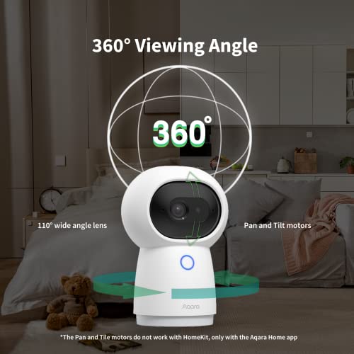 Aqara 2K Security Indoor Camera Hub G3, AI Facial and Gesture Recognition, Infrared Remote Control, 360° Viewing Angle via Pan and Tilt, Works with HomeKit Secure Video, Alexa, Google Assistant, IFTTT | The Storepaperoomates Retail Market - Fast Affordable Shopping