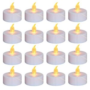 Nancia Tea Lights, 100PACK Flameless LED Tea Lights Candles, Flickering Warm Yellow, 100 Hours Battery-Powered Tea Light, Ideal Party, Wedding, Birthday, Gifts Home Decoration (100 Pack)