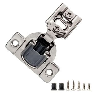 STIANC 50 Pack Soft Close Cabinet Hinges, 1/2 Inch Overlay Soft Close Hinges for Kitchen Cabinet Hinges, Self Closing Cabinet Hinges-3 Way Adjustability, 105 Degree