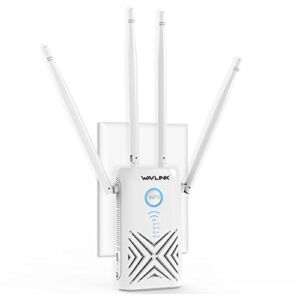 WAVLINK 1200Mbps Dual Band WiFi Extender,Wireless Repeater WiFi Range Extender with 2 Gigabit Ethernet Port,4 x 5dBi Antennas,WiFi Signal Booster Repeater/Router/AP Mode,Plug and Play,WPS