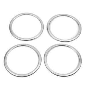Acouto Door Speaker Ring Cover, 4PCS ABS Chrome Car Door Speaker Ring Cover Trim Replacement for X1 F48 2016-2018