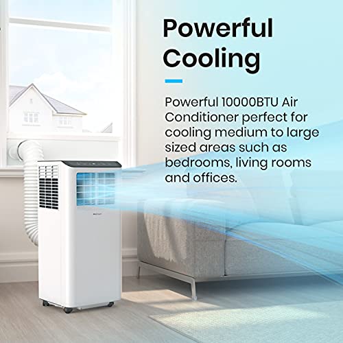 Pro Breeze Smart Air Conditioner Portable 10,000 BTU – 1130W Portable Air Conditioner with 4-in-1 Function, 300 Sq Ft Coverage, 24 Hour Timer & Window Venting Kit Included – AC Unit with Wifi & App | The Storepaperoomates Retail Market - Fast Affordable Shopping