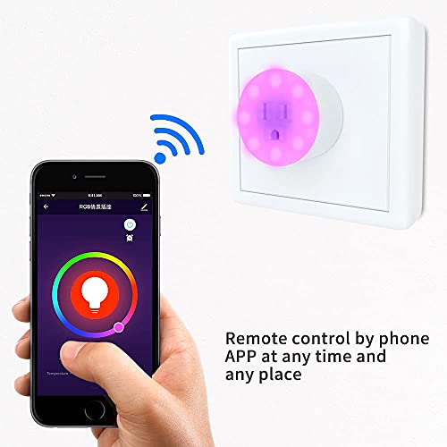 WiFi Smart Plug with Socket tuya Smart Life app Remote Control Outlet Compatible with Alexa and Google Home dimmable RGB LED Night Light | The Storepaperoomates Retail Market - Fast Affordable Shopping