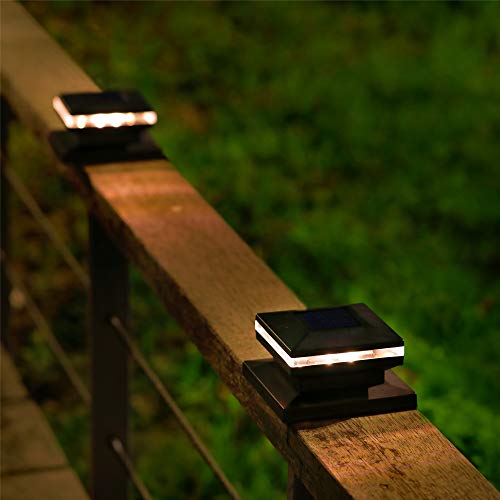 MAGGIFT 15 Lumen Solar Post Lights, Outdoor Post Cap Light for Fence Deck or Patio, Solar Powered Caps, Warm White High Brightness SMD LED Lighting, Lamp Fits 4×4, 5×5 or 6×6 Wooden Posts, 6 Pack | The Storepaperoomates Retail Market - Fast Affordable Shopping