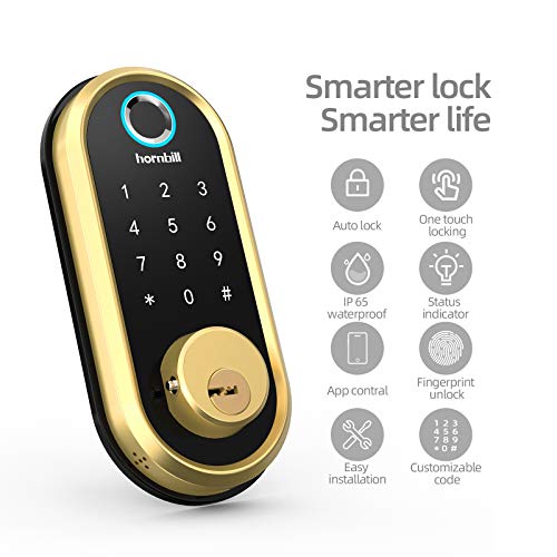 Smart Deadbolt, Fingerprint Door Lock with Touch Screen Keypads, Bluetooth Electronic Keyless Entry Door Lock, Featuring Auto Lock, Free APP, Compatible with Alexa Google Assistant for Home Apartment | The Storepaperoomates Retail Market - Fast Affordable Shopping