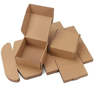 PHAREGE 8x8x4 inch Shipping Boxes 25 Pack, Brown Corrugated Mailer Boxes for Mailing, Small Cardboard Boxes for Small Business Packaging or Gift Wrapping