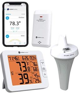 Ambient Weather WS-8482-3107 7-Channel WiFi Remote Monitoring Weather Station with Indoor/Outdoor Temperature & Humidity, Floating Pool, Spa & Pond Thermometer