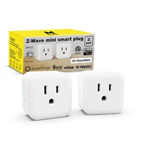Minoston Z-Wave Outlet Mini Plug-in Socket, Z-Wave Hub Required, Built-in Repeater/Range Extender, Work with SmartThings, Wink, Alexa, Google Assistant, FCC Listed(MP21Z)
