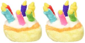 Multipet Plush 5.5-Inch Musical Birthday Cake Dog Toy (1 Count)