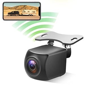 EWAY WiFi Wireless Backup Camera Compatible with iPhone/Android, Rear/Front View Reverse Camera for Car Truck Van SUV Pickup Trailer RV Camper, Guide Lines On/Off Wide View Angle Strong WiFi Signal
