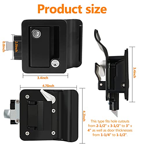 ORCISH RV Travel Trailer Entry Door Lock,RV Door Latch Replacement with Deadbolt, Zinc Alloy RV Door Lock Kit for Camper, Travel, Horse Trailer, Cargo Hauler | The Storepaperoomates Retail Market - Fast Affordable Shopping