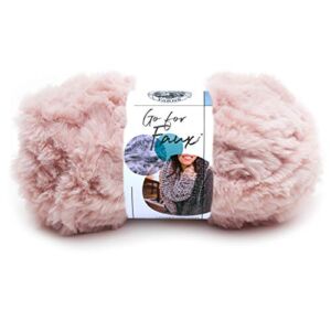 (1 Skein) Lion Brand Yarn Go for Faux Bulky Yarn, Pink Poodle