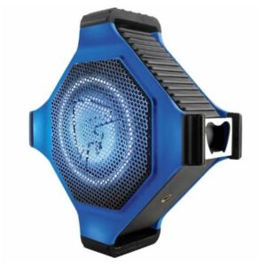 ECOXGEAR EcoEdge Plus GDI-EXEGPL402 Rugged Waterproof Floating Portable Bluetooth Wireless 20 Watt Smart Speaker with Bottle Opener and LED Party Lights (Blue)