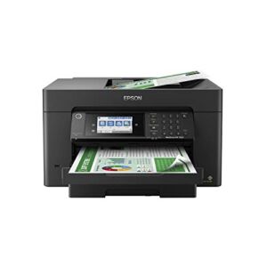Epson WorkForce Pro WF-7820 Wireless All-in-One Wide-format Printer with Auto 2-sided Print up to 13″ x 19″, Copy, Scan and Fax, 50-page ADF, 250-sheet Paper Capacity, 4.3″ screen, Works with Alexa
