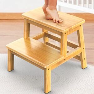 IPOW Step Stool for Kids Adults, Multi-Purpose Kids Toddler Step Stool with Safety Non-Slip Pads, 2 Step Stool for Kitchen Bedroom Bathroom and Potty Training