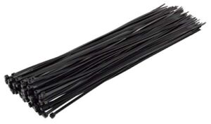 GTSE 14 Inch Black Zip Ties, 100 Pack, 50lb Strength, UV Resistant Long Nylon Cable Ties, Self-Locking 14″ Tie Wraps