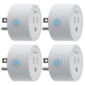 Avatar Controls Smart Plugs Wi-Fi Outlet 4 Pack – Smart Plugs That Work with Alexa/Google Home/Smart Life, Timer ON/Off Plug, Schedule Built-in App, Mini Wireless Socket, No Hub Required