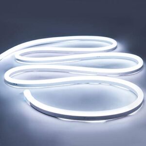 iNextStation Neon LED Strip Light 16.4ft/5m 12V DC 600 SMD2835 LEDs Waterproof Flexible LED NEON Light for Indoors Outdoors Decor [ White | Power Adapter not Included]