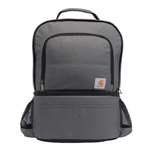 Carhartt Insulated 24 Can Two Compartment Cooler Backpack, Backpack with Fully-Insulated Cooler Base, Gray