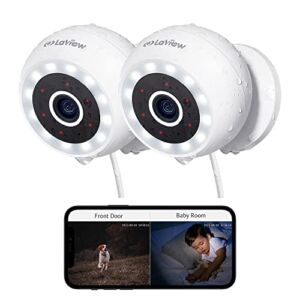LaView 4MP 2K Security Cameras Outdoor Indoor Wired,IP65, Starlight Sensor & 100 Ft Night Vision,Motion/Person Detection,2-Way Audio/Spotlight,US Cloud,Compatible With Alexa,iOS & Android & Web Access