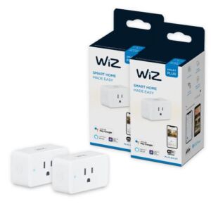 WiZ Connected 2-Pack WiFi Smart Plug, Compatible with Alexa and Google Home Assistant, White