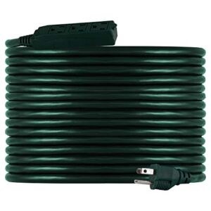 Philips Accessories, Green, Philips 50 Ft Outdoor Extension, 3 Outlet Power Cord, Use in Garage, Shed, Office or Home, SPS1037GG/27