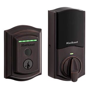 Kwikset Halo Touch Traditional Arched Wi-Fi Fingerprint Smart Lock No Hub Required featuring SmartKey Security in Venetian Bronze (99590-002)