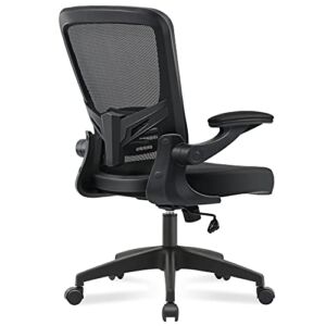 Office Chair, FelixKing Ergonomic Desk Chair with Adjustable Height and Lumbar Support Swivel Lumbar Support Desk Computer Chair with Flip up Armrests for Conference Room (Black)