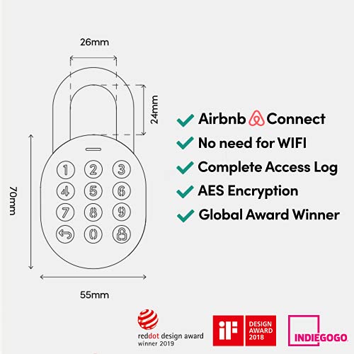 Igloohome Smart Padlock, Smart Lock w/ Case- IOS/Android App Remotely Generates Bluetooth-Keys/Pin Codes for single Use, Recurring, Specific Dates, Lock Needs No Internet – for Storage, Bikes, Lockers | The Storepaperoomates Retail Market - Fast Affordable Shopping