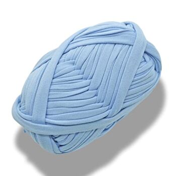 6 Pack T-Shirt Yarn, 160 Yards Fabric Crochet Cloth Knitting Yarn Solid Color DIY Hand Craft Bag Blanket Cushion Crocheting Projects (Light Blue) | The Storepaperoomates Retail Market - Fast Affordable Shopping