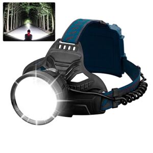 LED Rechargeable Headlamps for Adults, 90000 Lumen Super Bright Headlamp Flashlight 90°Adjustable 4 Modes IPX5 Waterproof USB Rechargeable Head Lamp for Camping Running Hunting Cycling Climbing Hiking