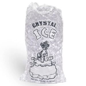 Pinnacle Mercantile Plastic Ice Bags 10 Lb. with Draw String Closure Pack 500