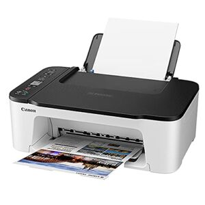 Canon PIXMA TS Series Wireless All-in-One Color Inkjet Printer, White – Print, Scan, Copy – 4800 x 1200 dpi, Borderless Printing