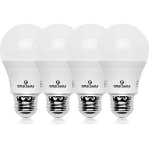 Great Eagle Lighting Corporation A19 LED Light Bulb, 12W (75W Equivalent), UL Listed, 4000K (Cool White), 1050 Lumens, Non-dimmable, Standard Replacement (4 Pack)