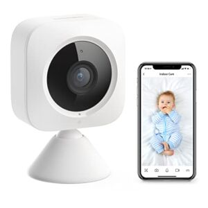 SwitchBot Security Indoor Camera, Motion Detection for Baby Monitor 1080P Smart Surveillance WiFi(2.4Ghz) Pet Camera for Home Security with Night Vision, Two-Way Audio, Works with Alexa